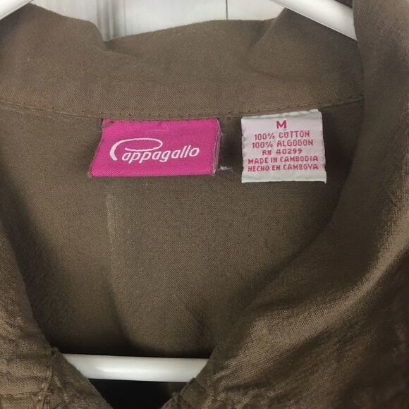 Pappagallo Khaki Shirt Jacket - Picture 2 of 3